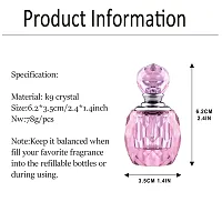 HD Glass Perfume Bottles Empty Mini Pink Refillable Glass Art Decor Perfume Bottle-thumb3