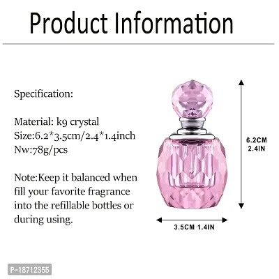 HD Glass Perfume Bottles Empty Mini Pink Refillable Glass Art Decor Perfume Bottle-thumb4