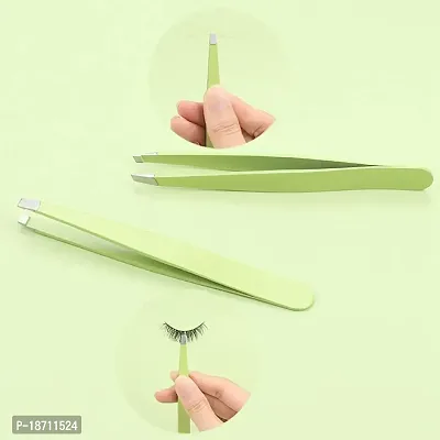 Precision Slant Tweezers for Eyebrows, Facial Hair  Ingrown Hair Removal-thumb4