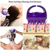 Scalp Massager, Scalp Brush Hair Shampoo Brush Head Scrubber purple-thumb1