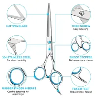 Hairdressing Scissors,Baban Flat Hair Cutting Scissors, Stainless Steel  Ergonomic Design, Easy and Comfortable to Use Suit For All Occasions-thumb1