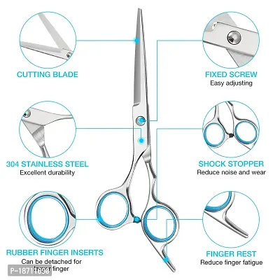 Hairdressing Scissors,Baban Flat Hair Cutting Scissors, Stainless Steel  Ergonomic Design, Easy and Comfortable to Use Suit For All Occasions-thumb2