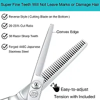 Professional Hair Thinning Scissors, 5.5 Inch Barber Hair Texturizing Blending Shears for Hairdresser Women Men Adults, Handmade from 440C Japanese Stainless Steel, 30 Teeth, 20-25% Thinning Rate-thumb1