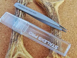 Ingrown Hair Tweezers - STALEKS PRO - type 5 - Pinpoint Tip Tweezer - Surgical Stainless Steel - Durability - Precision - Handmade - For Experts - And Professionals.-thumb1