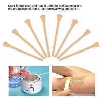 Sonew 100Pcs Disposable Wooden Waxing Spatulas Tongue Depressor Wax Applicator Sticks Facial Cream Spatulas Small Wood Craft Sticks For Waxing Body Hair Care-thumb2