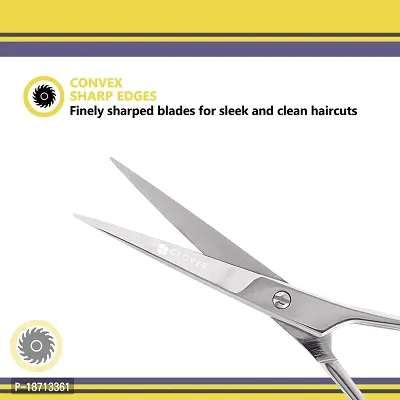 Clover Supply Co. Professional Barber Hair Cutting Scissors - Hair Shears - 6.5 Inches - Stainless Steel Silver-thumb2