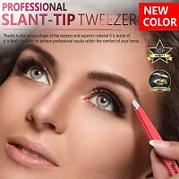 Tweezers for Women - Slant Tweezers - Tweezers Precision - Professional Eyebrow Tweezers - Durable Tweezer for Facial Hair Removal and Brow Shaping-thumb1