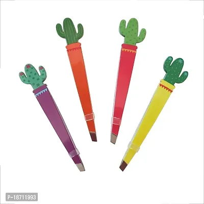 Cute Cactus Tweezer Set (4 pack) Slant Tweezers Assorted Set Southwestern Souvenir Gift Tweezer Bundle