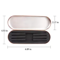 1 Pc Eyelash Extension Tweezers Storage Case Professional Travel Small Box Portable Tin Holder Container for Tweezer, Rose Gold-thumb4