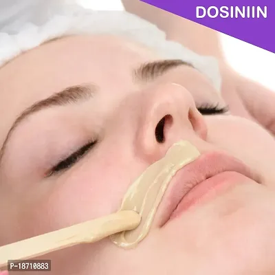 DOSIMIIN 100 Large Waxing Natural Wood Body Hair Removal Sticks Applicator, Craft DIY Size 6X3/4-thumb3