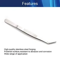 Hegebeck Long Handle Tweezer Stainless Steel Precision Tweezers Hair Remover Beauty Tool for Splinter and Ingrown Hairs with Bent Slant Tip 20cm 1pcs-thumb2