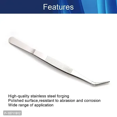 Hegebeck Long Handle Tweezer Stainless Steel Precision Tweezers Hair Remover Beauty Tool for Splinter and Ingrown Hairs with Bent Slant Tip 20cm 1pcs-thumb3