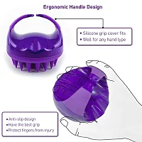 Scalp Massager, Scalp Brush Hair Shampoo Brush Head Scrubber purple-thumb2