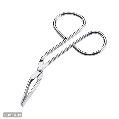 4 Pieces Curved Eyebrow Tweezer Stainless Steel Scissors Handle Tweezer Clip Facial Hair Plucker Eyebrow Remover Brow Shape Grooming Tools by NUOMI for Men and Women, Portable, Silvery-thumb3