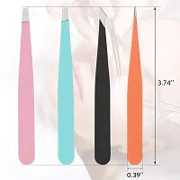 Tweezers for Eyebrows, Stainless Steel Precision Tweezers for Women and Men, Makeup TweezersAcirc;?Set Brow Remover TweezerAcirc;?forAcirc;?Ingrown Hair Removal kits, Beauty Tools for Ladies Girls-thumb2