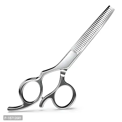 Hair Thinning Scissors Haircut Shears Professional Barber Hair Cutting Trimming Razor Edge Teeth Blending Scissor Stainless Steel for Hairdressing Texturizing-Silver-thumb4