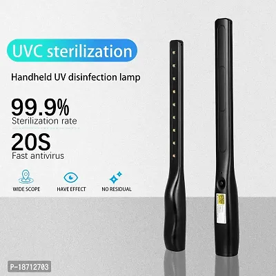 Portable UV Sanitizer Light, Handheld Waterproof USB Ultraviolet Disinfection Lamp for Hotel Household Wardrobe Toilet Car Pet Area Travel-thumb2