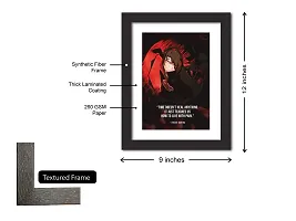 inspire TA Itachi Uchiha Painting Naruto Anime Quotes Poster Wall Frames, Wall Art Laminated Poster With Black Frames (12 X 9 INCH)-thumb4