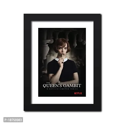 inspire TA The Queen's Gambit Poster TV Series Painting Poster Collection Photo Framed Laminated Poster With Black Frame 12 X 9 Inch
