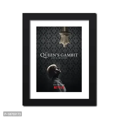 inspire TA The Queen's Gambit Poster TV Series Painting Poster Collection Photo Framed Laminated Poster With Black Frame 12 X 9 Inch-thumb0