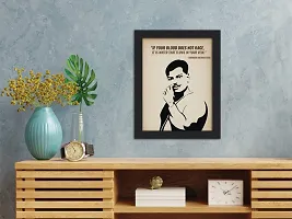 inspire TA Chandrasekhar Azad Poster Freedom Fighters Inspirational Quotes Painting For Office Room Wall Photo Frames, Wall Art Laminated Poster With Black Frames (12 X 9 INCH)-thumb1