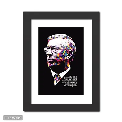 inspire TA Sir Alex Ferguson Motivational Quotes Inspirational Poster Painting For Room Wall Frames, Wall Painting, Abstract (12 inches x 9inches) (Alex Ferguson)-thumb0