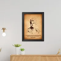 inspire TA Swami Vivekananda Poster Freedom Fighters Inspirational Quotes Paintings For Office Room Wall Frames, Laminated Poster With Black Frame (12 X 9 INCH)-thumb3