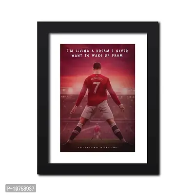 inspire TA Cristiano Ronaldo Motivational Quotes Football Inspirational Poster Painting For Room Wall Frames, Wall Painting, Abstract (12 inches x 9inches)