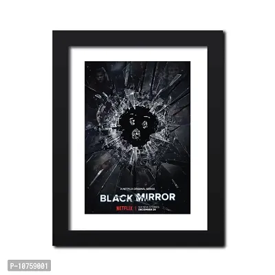 inspireT A Black Mirror Poster Vintage Hollywood Movie Poster Collection Framed Poster Painting (12 X 9) Inch