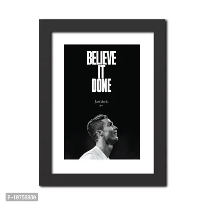 inspire TA Cristiano Ronaldo Motivational Quote Football Inspirational Poster Painting For Room Wall Frames, Wall Painting, Abstract (12 inches x 9inches)-thumb0