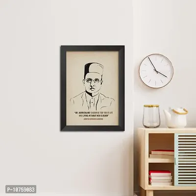 inspire TA Vinayak Damodar Savarkar Poster Freedom Fighters Inspirational Quotes Paintings For Office Room Wall Frames, Wall Art Laminated Poster With Black Frames (12 X 9 INCH)-thumb5