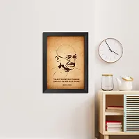 inspire TA Mahatma Gandhi Poster Freedom Fighters Inspirational Quotes Paintings For Office Room Wall Frames, Laminated Poster With Black Frame (12 X 9 INCH)-thumb4