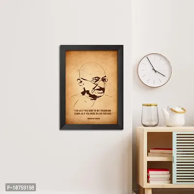 inspire TA Mahatma Gandhi Poster Freedom Fighters Inspirational Quotes Paintings For Office Room Wall Frames, Laminated Poster With Black Frame (12 X 9 INCH)-thumb5