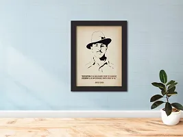 inspire TA Bhagat Singh Poster Freedom Fighters Inspirational Quotes Painting For Office Room Wall Frames, Wall Art Laminated Poster With Black Frames (12 X 9 INCH)-thumb4