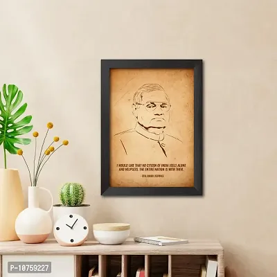 inspire TA Atal Bihari Vajpayee Poster Freedom Fighter Poster Inspirational Quotes Painting For Office Room Wall Photo Frames, Wall Art Laminated Poster With Black Frames (12 X 9 INCH)-thumb3