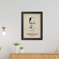 inspire TA Vinayak Damodar Savarkar Poster Freedom Fighters Inspirational Quotes Paintings For Office Room Wall Frames, Wall Art Laminated Poster With Black Frames (12 X 9 INCH)-thumb3