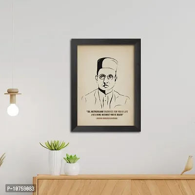 inspire TA Vinayak Damodar Savarkar Poster Freedom Fighters Inspirational Quotes Paintings For Office Room Wall Frames, Wall Art Laminated Poster With Black Frames (12 X 9 INCH)-thumb4