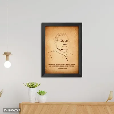 inspire TA Atal Bihari Vajpayee Poster Freedom Fighter Poster Inspirational Quotes Painting For Office Room Wall Photo Frames, Wall Art Laminated Poster With Black Frames (12 X 9 INCH)-thumb4