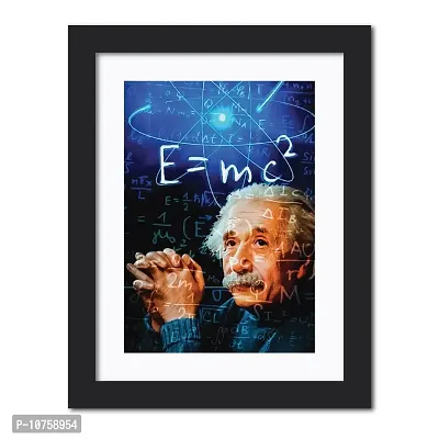 inspire TA Albert Einstein Poster Scientist Inventor Quotes Painting Wall Frames, Wall Art Laminated Posters With Black Frames (12 X 9 INCH)