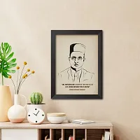 inspire TA Vinayak Damodar Savarkar Poster Freedom Fighters Inspirational Quotes Paintings For Office Room Wall Frames, Wall Art Laminated Poster With Black Frames (12 X 9 INCH)-thumb2