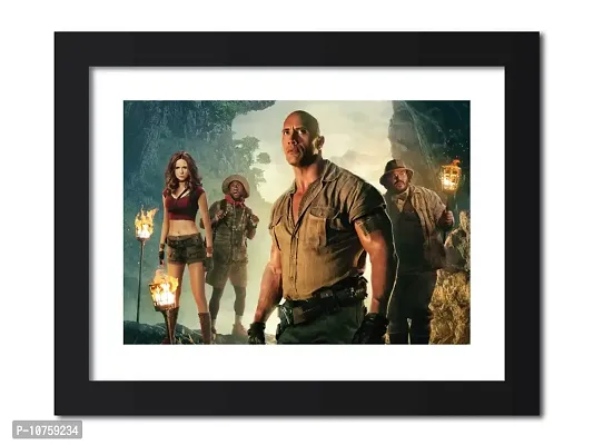 inspire TA Jumanji Movie Poster By Dwayne Johnson A Hollywood Movie Poster Collection Framed Poster Painting (12 X 9 Inch)