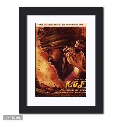 inspire TA KGF Action Movie Poster Rocky A Bollywood Movie Posters Collection Gift For Movie Lover Framed Poster Painting 12 X 9 Inch (KGF)