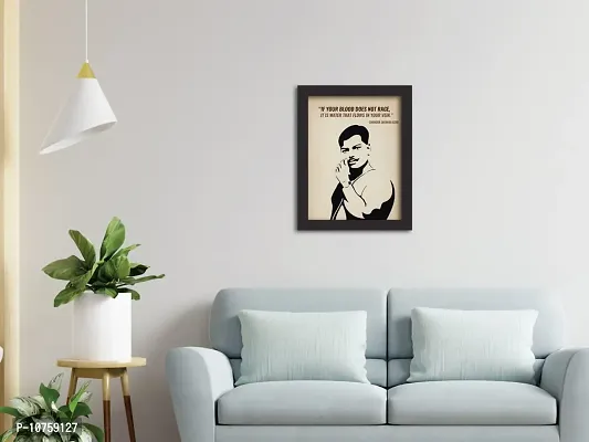 inspire TA Chandrasekhar Azad Poster Freedom Fighters Inspirational Quotes Painting For Office Room Wall Photo Frames, Wall Art Laminated Poster With Black Frames (12 X 9 INCH)-thumb3