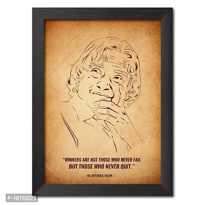 inspire TA APJ Abdul Kalam poster Freedom Fighters Poster Inspirational Quotes Paintings For Office Room Wall Frames, Laminated Poster With Black Frame (12 X 9 INCH)