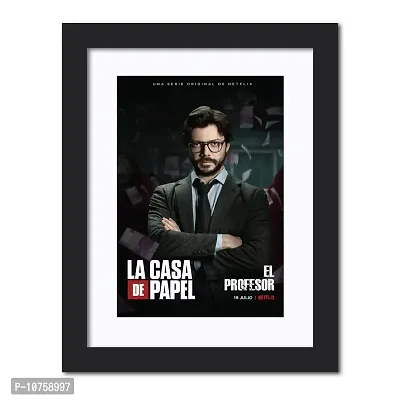 inspire TA Money Heist Poster Professor Poster Webseries Photo Framed Painting For Room Wall Frames (12 inches x 9inches)?