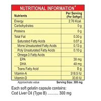 Shrey's Cod Liver Oil | Vitamins A  D | Boost Immunity | Increase Energy Level | Supports Healthy Heart | Maintain Healthy Brain and Vision Health - 100 Capsules (Immunity Booster)-thumb1