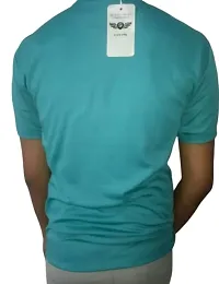 Trending Men Short Sleeves Round Neck Triple Colour T Shirt -XL (Parrot Green, 2)-thumb4