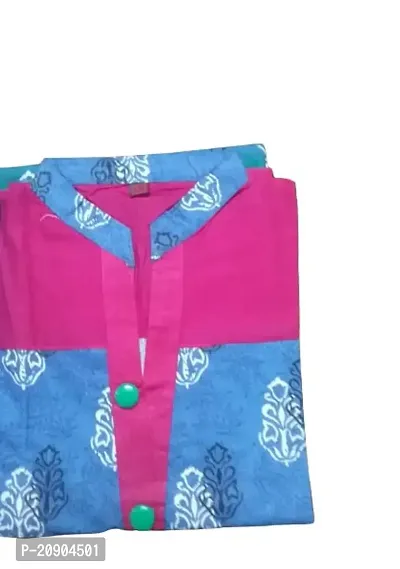 AADISHAKTI CART Women Speacial 100% Biowashed Cotton Kurti (Blue)