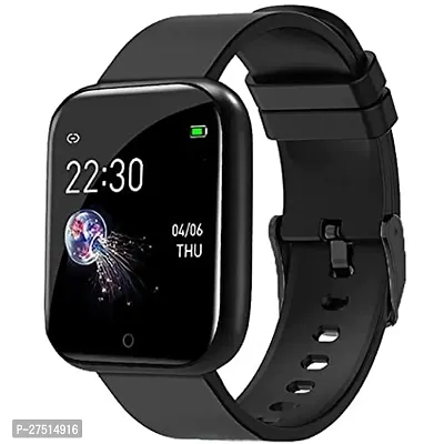 Stylish Black Monitor Distance Tracker Calendaring Sedentary Reminder Text Messaging Pedometer Calorie Tracker Heart Rate Monitor Smartwatch-thumb0