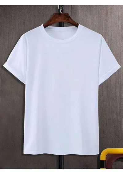 Stylish Solid Round Neck Tees For Men